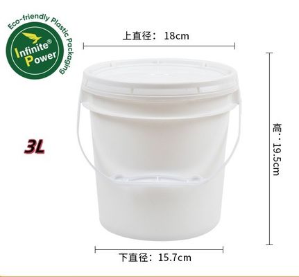 1.0-2,5 mm Dicke 3 Liter Kunststoff Eimer Lebensmittel Butter Eimer für Gravure Druck