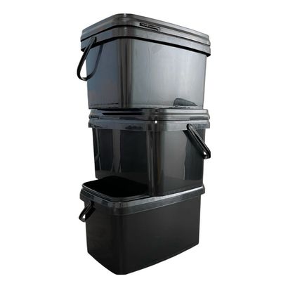 Individuelles Druckchemie-Plastik-Rechteck-Eimer mit Deckel und Griff 5L 10L 20L