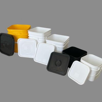Custom Farbdruck Logo Quadrat Plastikbehälter mit Griff für Snack-Organisation