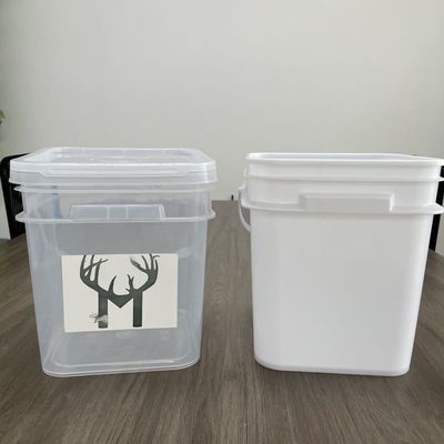 10L 20L Quadrat Plastikbehälter mit Deckel und Polypropylen