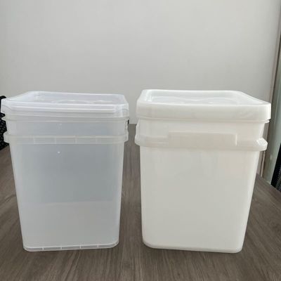 10L 20L Quadrat Plastikbehälter mit Deckel und Polypropylen