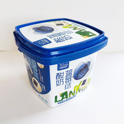 Anpassung JA 1000ml PP Lufttätiges Kekse Eimer Kekse Behälter Kunststoff Eimer mit Deckel