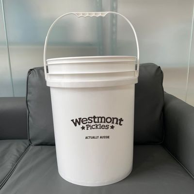 20L 5 Gallonen Quadrat Plastikfarbe Eimer mit LOGO Druck und kundenspezifisches Design