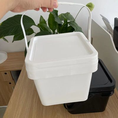 4L Quadrat Plastikbehälter mit blauer Farbe und gedrucktem Muster