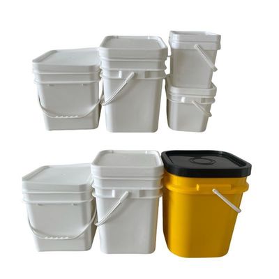 Durchsichtiger 20L 25L Quadrat Plastikbehälter mit Griff und Deckel