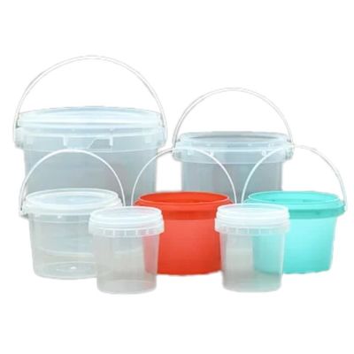 1L, 2L, 3L, 4L, 5L runde Plastikbehälter mit Deckel und Griff für die Speicherung von Lebensmitteln