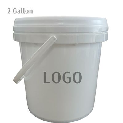 Sichere Lagerung von Tierfutter 2 Gallonen 8L weißer Plastikbehälter mit Deckel und Manipulationssicherheit