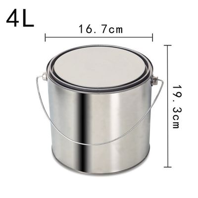 3L 5L 6L 8L 10L Runder Plastikbehälter mit Griff aus PP-Material für Farbe und Industrie