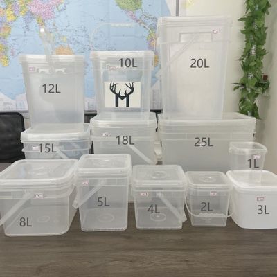 4L 5L 6L 8L 10L Plastik-Quadrat-Eimer mit Griff und Deckel