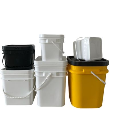 3L 4L 10L PP Plastik-Quadrat-Eimer mit Deckel für die kundenspezifische Anpassung von Lebensmitteln