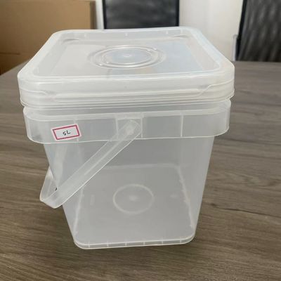 Maßgeschneiderte Lebensmittelverpackung 5L Quadrat Plastikbehälter mit leicht zu öffnendem Design und IML-Druck