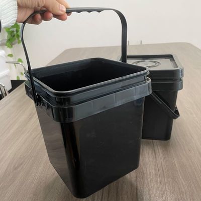 4L 5L 6L 8L quadratische Plastikbehälter mit quadratischem oder rundem Griff