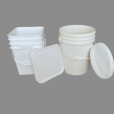 5L Custom Colors Logo Klarer Kunststoff Runder Eimer mit Griff und Deckel Für Lebensmittelverpackung