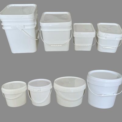 5L Custom Colors Logo Klarer Kunststoff Runder Eimer mit Griff und Deckel Für Lebensmittelverpackung