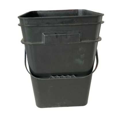 5L 6L 8L 10L 15L 18L 20L Eimer PP Material Schwarz Plastik Quadrat Eimer Werkzeug anpassen