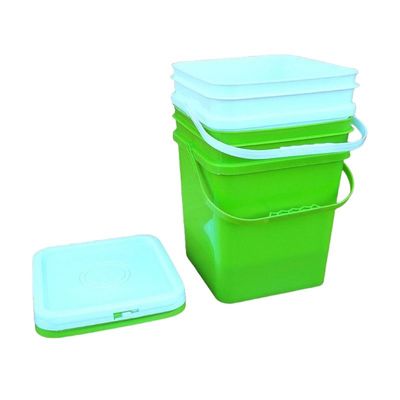 Werkzeug 20L 25L Lebensmittelqualität 5 Gallonen 7 Gallonen Plastikbehälter mit Deckel Kompost Quadratbehälter