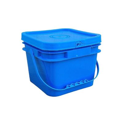 Anpassbarer 8L Quadrat Plastikbehälter für die Verpackung 2 Gallonen Quadrat Eimer in Gelb