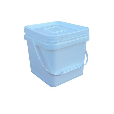 Anpassbarer 8L Quadrat Plastikbehälter für die Verpackung 2 Gallonen Quadrat Eimer in Gelb