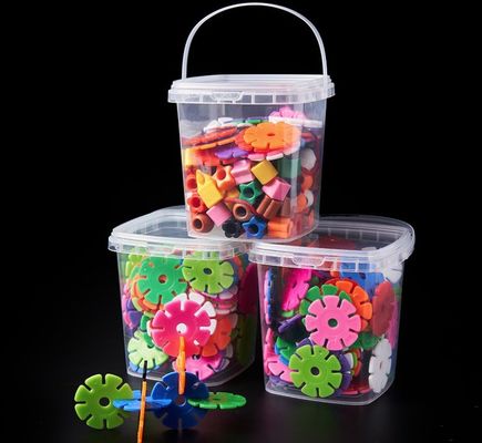 Durchsichtige Runde 5L 6L 7L 8L 10L 15L Plastikbehälter Lebensmittelqualität Quadratbehälter