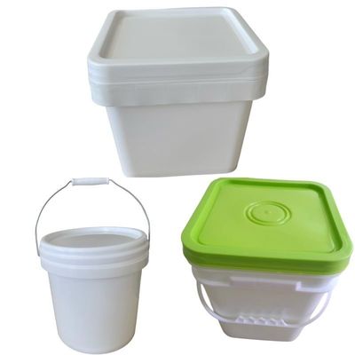 10L 12L 16L 18L 20L 25L weiße Farbe Rechteck Plastikbehälter mit Deckel aus Qingdao
