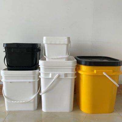 Quadratischer Eimer mit Deckel 4L 5L 6L 8L 10L 4 Gallonen Plastikbehälter für Wasserlager