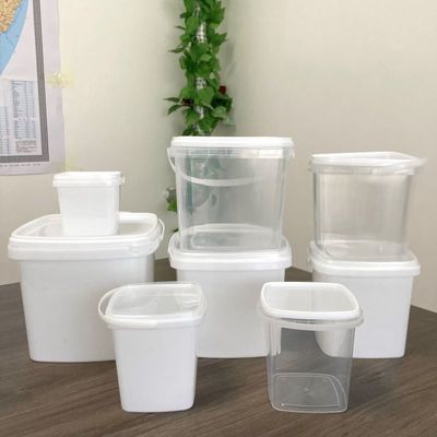 Recycling-Plastik-Quadratbehälter mit leicht zu öffnenden und zu schließenden Deckelstärken von 1,0 bis 2,5 mm