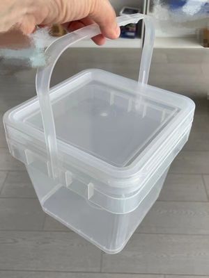 Runder oder Quadratischer Eimer 3L Quadratischer Plastikbehälter mit leichtem Öffnen und Schließen