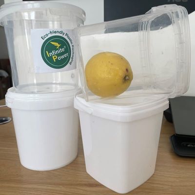 Chemische runde Plastikbehälter mit benutzerdefiniertem Logo und Lecksicherung für Lebensmittel