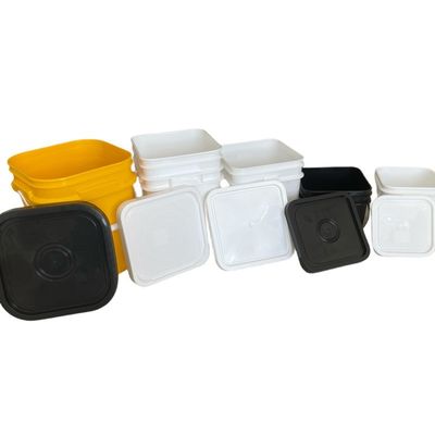 8L 10L 15L Quadrat Plastikbehälter mit leicht zu öffnenden und zu schließenden Deckel Quadrat Form Quadrat Design