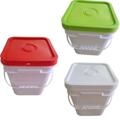 Polypropylen/HDPE 1L 2L 3L 4L 5L 7L 8L 10L quadratische Eimer mit Deckelwerkzeug zum Nutzen
