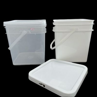 15L/4 Gallonen Quadrat Plastikbehälter mit Wärmeübertragungsdruck und leicht zu öffnendem Deckel