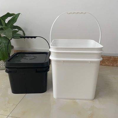 Anpassbarer 15L Quadrat Plastikbehälter mit Druckgriff und Zubehör