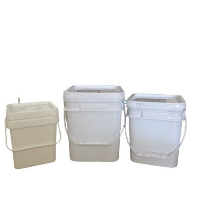 Lebensmittelqualität 10 Liter Quadrat Plastikbehälter mit farbenfroher Oberfläche und HDPE-Material