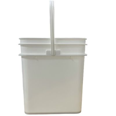 1 Gallone 2 Gallone 4 Gallone 5 Gallone Quadrat PP Kunststoff Eimer mit Deckel Druck Seidenbildschirm