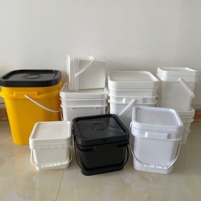 Polypropylen-Griff Plastik-Quadrat-Eimer 4L 5L 6L 8L 10L für den Transport von Getränken