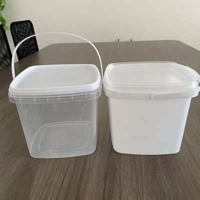 Polypropylen-Griff Plastik-Quadrat-Eimer 4L 5L 6L 8L 10L für den Transport von Getränken