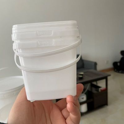 Anpassen Quadrat Bucket Clear Container mit Eimern Deckel und Griff