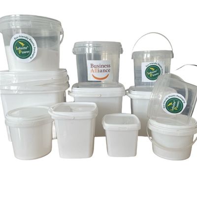 Anpassen Quadrat Bucket Clear Container mit Eimern Deckel und Griff
