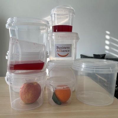 Fass Plastikbehälter Klarbehälter 1L 2L 3L 4L 5L Druck Seidenfett/Wärmeübertragung/IML