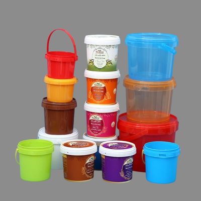 Polypropylen Eimer 2 Liter transparenter Plastikbehälter mit Eimer Deckel und Griff