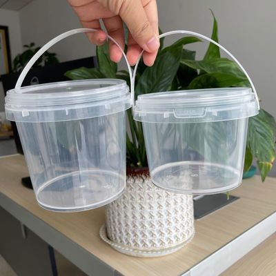 Druckschirm/Wärmeübertragung/IML 1L-5L Klartransparenter Plastikbehälter mit Deckel