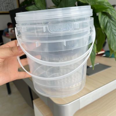 Druckschirm/Wärmeübertragung/IML 1L-5L Klartransparenter Plastikbehälter mit Deckel