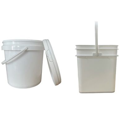 2L / 4L / 5L / 8L / 10L / 15L / 18L PP Behälter Plastik Eimer 5 Gallonen Quadrat Eimer mit Deckel