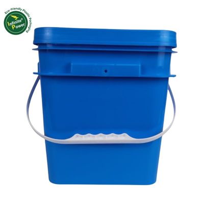 Dauerhafter 5 Gallonen Quadrat Plastikbehälter mit Zubehör Eimer Deckel und Griff