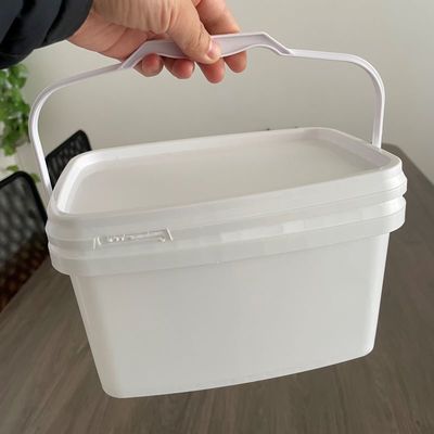 Anpassen 3L 5L Easy Open Rechteck Bucket Plastikbehälter mit Deckel und Griff