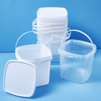 Industrielle Anpassung 300 ml 500 ml 750 ml 1 L klare Plastikbehälter mit Deckel und Deckel