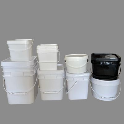 10L Eimer Quadratform Plastik Eimer mit gedruckten Eimern Deckel Griff Zubehör