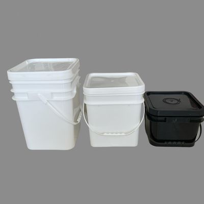 10L Eimer Quadratform Plastik Eimer mit gedruckten Eimern Deckel Griff Zubehör