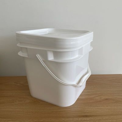 10L Eimer Quadratform Plastik Eimer mit gedruckten Eimern Deckel Griff Zubehör
