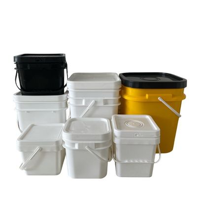 Polypropylen-/HDPE-Quadrat-Kunststoffbehälter mit Deckel und Handgriff für den individuellen Farbdruck